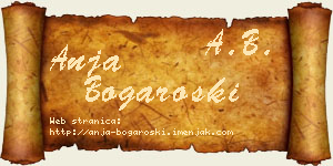 Anja Bogaroški vizit kartica